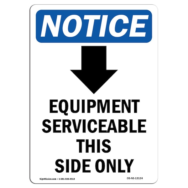 Sign, 5" H, Equipment Serviceable Sign With Symbol, Portrait, NS-D-35-V-12124-10PK